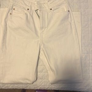 High Waisted White Jeans